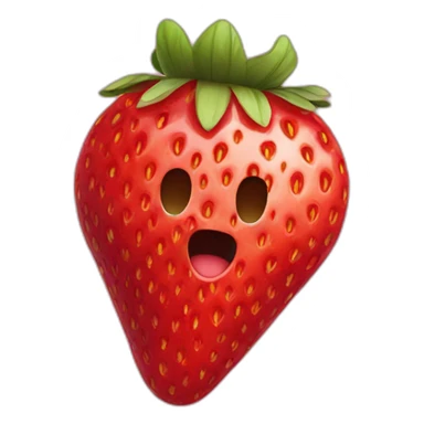 Dehydrated strawberry sticker