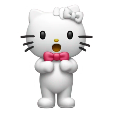 hello kitty coughing sticker