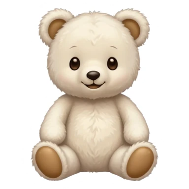 White boho aesthetic teddy sticker sticker