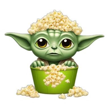 Yoda tiens popcorn sticker