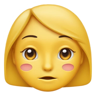side eye with blush classic yellow emoji sticker