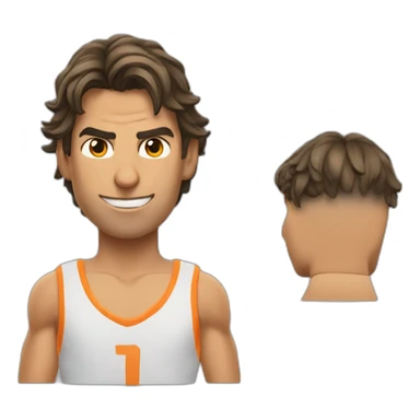 Rafa Nadal sin pelo sticker