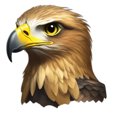 Golden eagle painting sticker