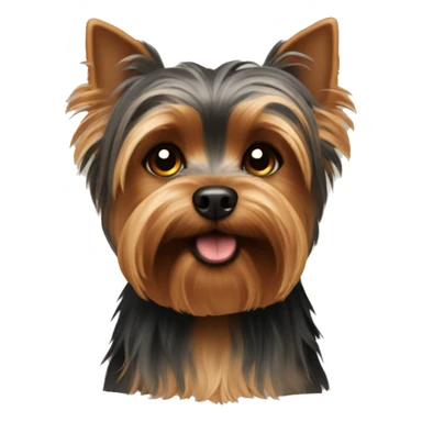 Brown Yorkshire terrier sticker