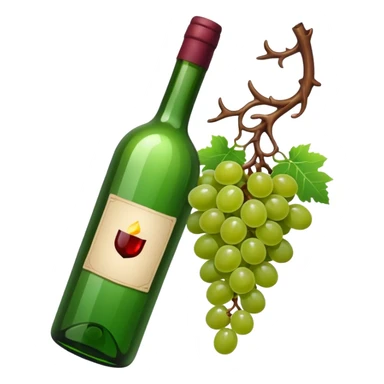 Grape vine bottle sticker