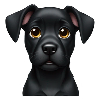 baby black dog sticker