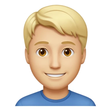 ultra realistic memoji man with side-parted blonde hair sticker