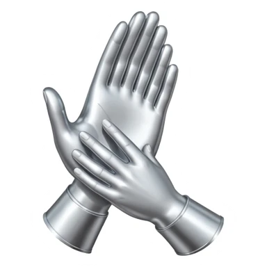 praying metallic hands sticker