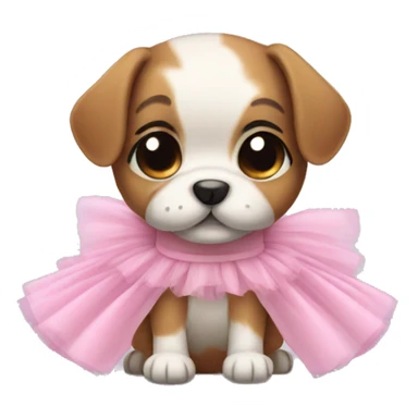 Puppy wearing tutu sticker