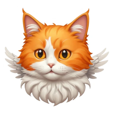 A flying cat sticker