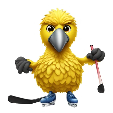 Big bird playing hockey sticker