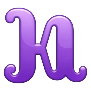 Shiny fancy purple text saying "YOU" sticker