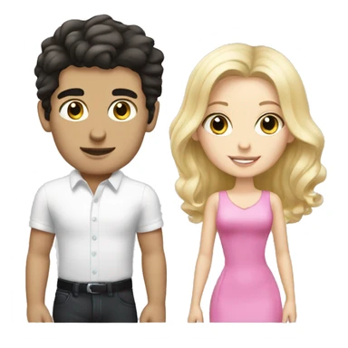 white boy with dark hair buying blonde girl pink brabus  sticker