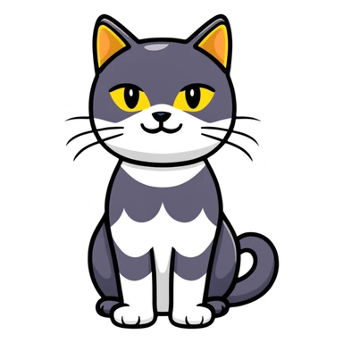 Mona Lisa as a black cat sticker