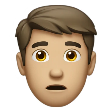 confused sad man sticker