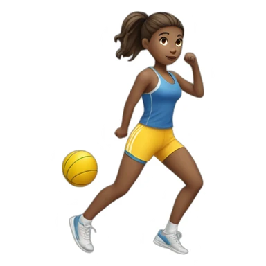 girl doing sport  sticker