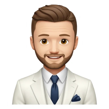 Justin Timberlake with white suit sticker