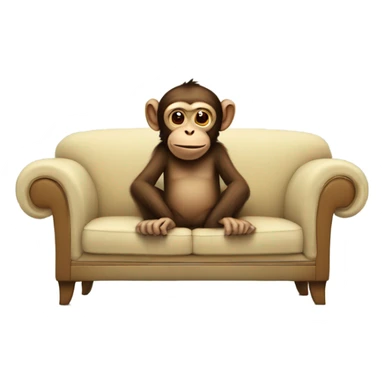 monkey on a couch sticker