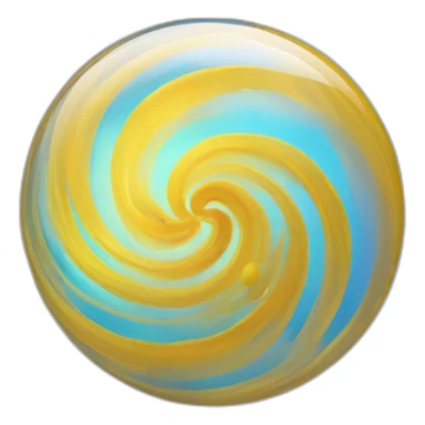 Spirale sphère translucide, Détaillé et irisé. sticker