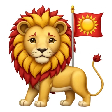 پرچم شیر خورشید رو برام استیکر کن sticker