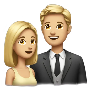 Man talk to a women sticker