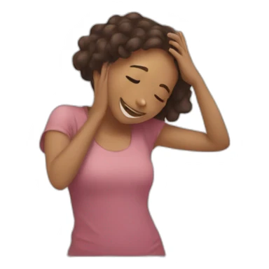 girl hugging mirror reflection sticker