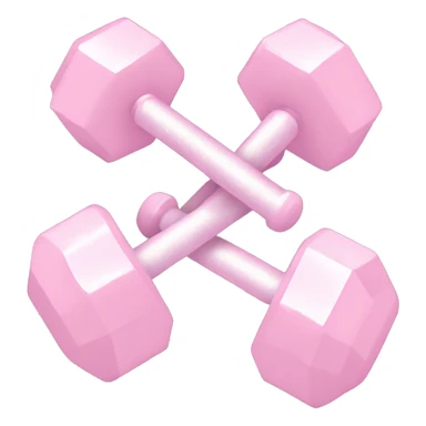 pale pink dumbells with sparkles sticker