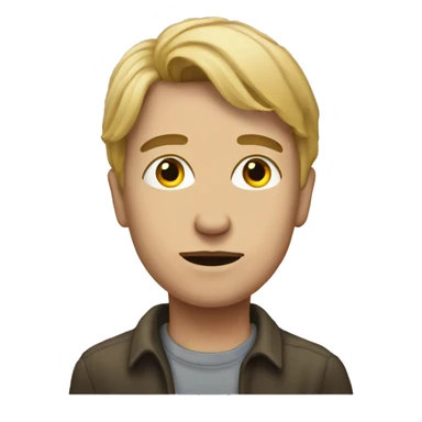 realistic portrait of solitary person sticker