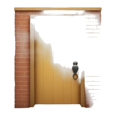 Door with a barking dog behind it sticker