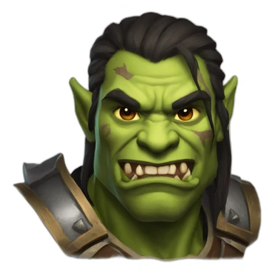 orc male warrior from world of warcraft sticker