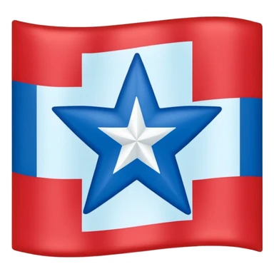 Light blue star puerto rican flag sticker