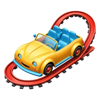 roller coaster car on track sticker