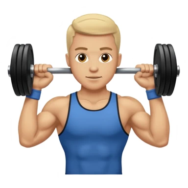 ligth man exercising with weights sticker