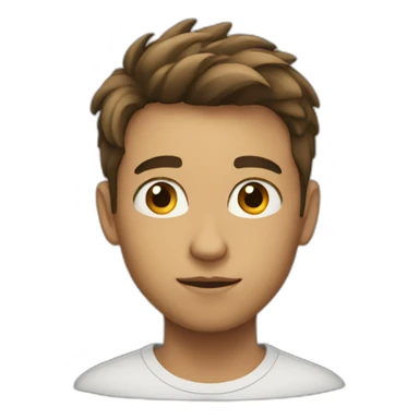 young guy thinking sticker