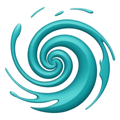 Swirl storm mark the colur teal sticker