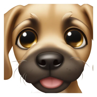 Puppy dog eyes with 2 fingers pointing toward each other sticker