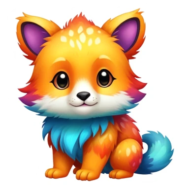 Exotic shiny rare epic cute animal-creature, full body, with random markings sticker