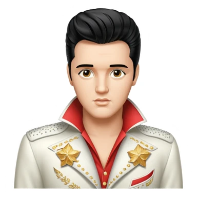Elvis Presley with pompadour hairstyle, chest and up portrait sticker