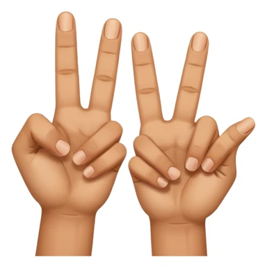 Hands with one finger down, and four fingers up sticker