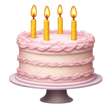 Pretty Light pink vanilla birthday cake  sticker