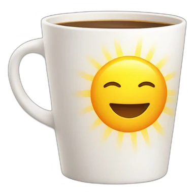 coffee cup with sunshine sticker