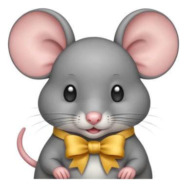 Mouse with a ribbon on the head  sticker