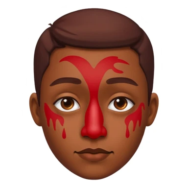 Paint on nose, half body, only nose. sticker