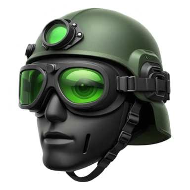military helmet with nightvision goggles sticker