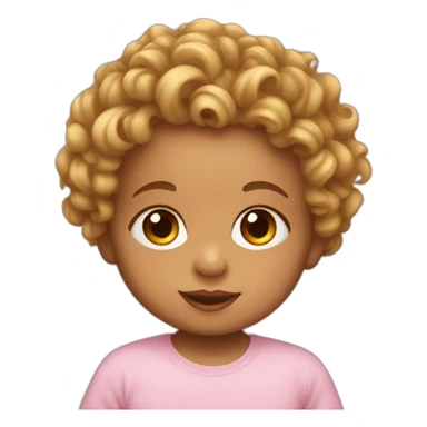 Baby with curly sticker