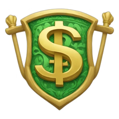 money sign coat of arms sticker