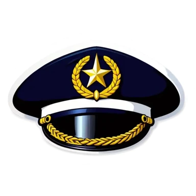 captain hat sticker