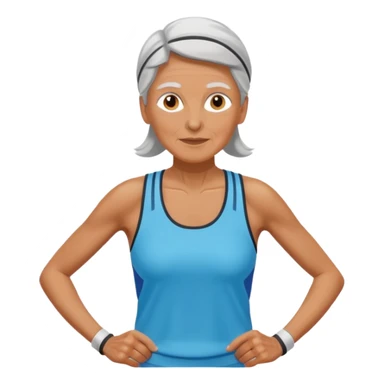 create an older woman runner sticker