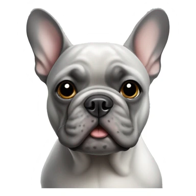 grey french bulldog sticker
