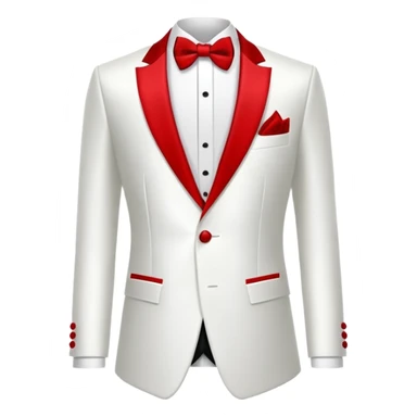 red and white formal tuxedo suit sticker